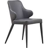 San Francisco Dining Chair in Grey Eco Leather (Set of 2)